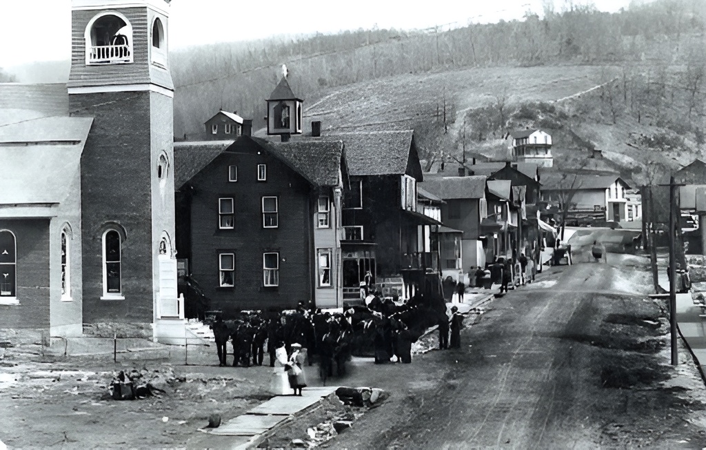 Logging village Mix Run, Pennsylvania